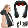 Neck Shoulder Massager with Heat – Shiatsu Deep Kneading Massage Pillow for Back, Waist & Muscle Pain Relief, Portable Electric Massager, Perfect Gift for Wife, Husband, Parents & Office Workers