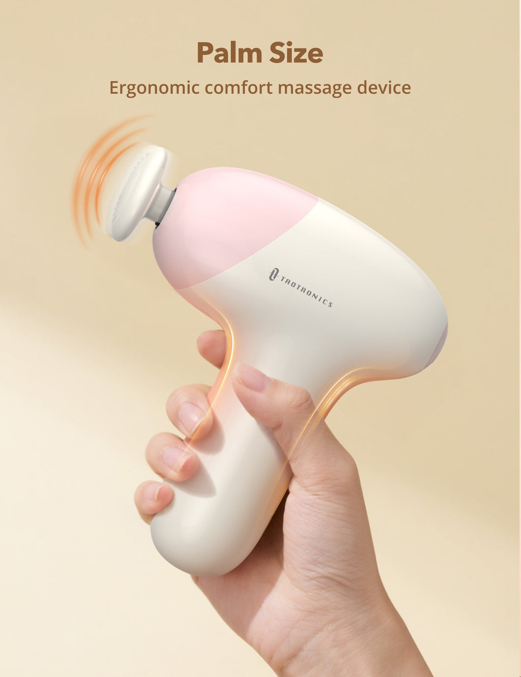 Massage Gun, Deep Tissue Percussion Muscle Massager Handheld Cordless Back Massager with 5 Speeds and 4 Heads(Pink) wm