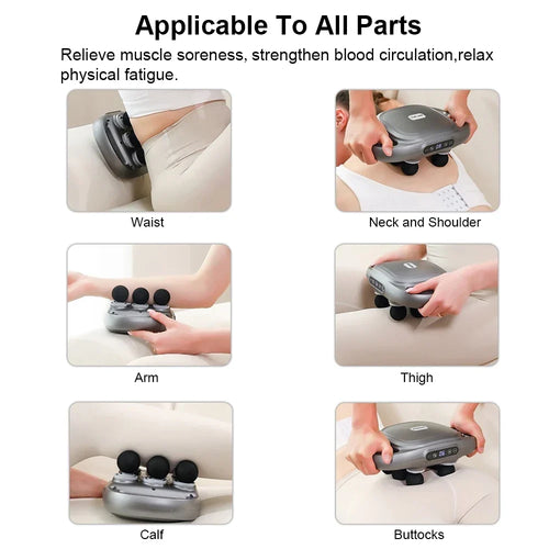 6-Head Fascia Massage Gun | Deep Percussion Muscle Massager
