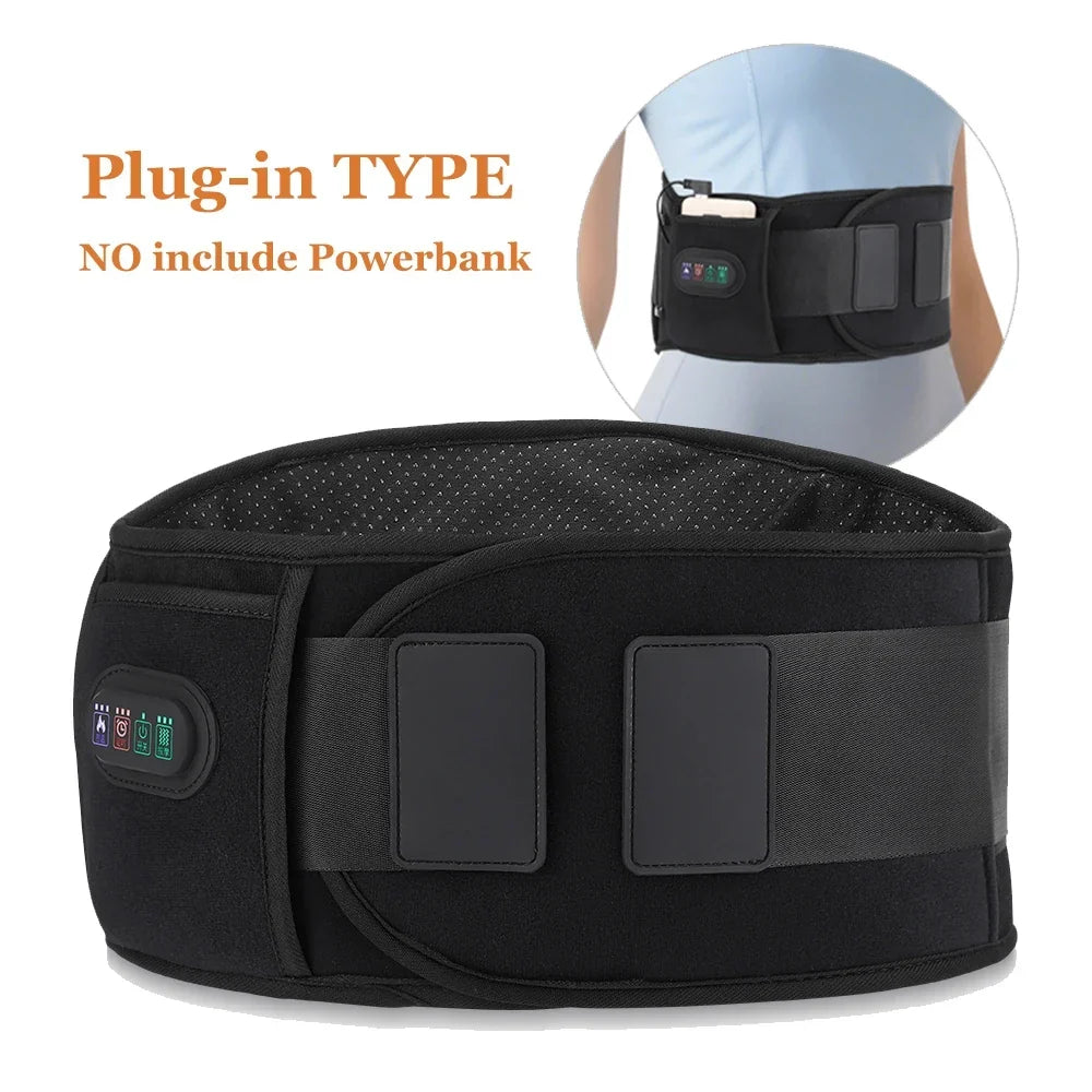Hailicare Heated Back Massager Belt | Vibration Lumbar Support
