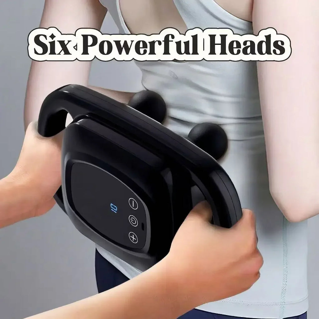 6-Head Percussion Massage Gun | 9 Modes Electric Massager